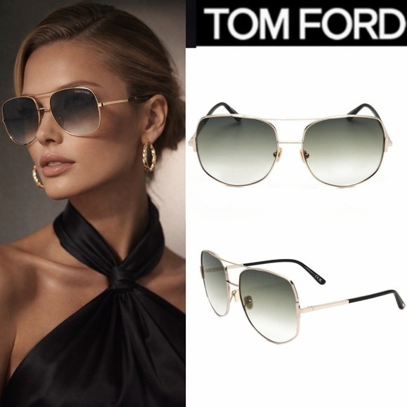 Tom Ford Lennox Tf783 28b Oversized Aviator Sunglasses Nwt 468$